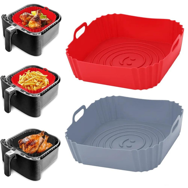 Silicone Air Fryers Oven Baking Tray Pizza Fried Chicken Airfryer