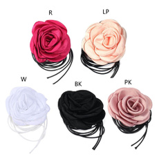 Women, Fashion, Cloth, clothflowernecklace