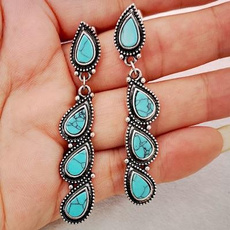 Sterling, Turquoise, Dangle Earring, Jewelry