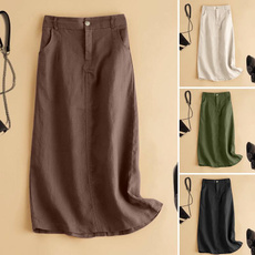 baggyskirt, elastic waist, Cotton, looseskirt
