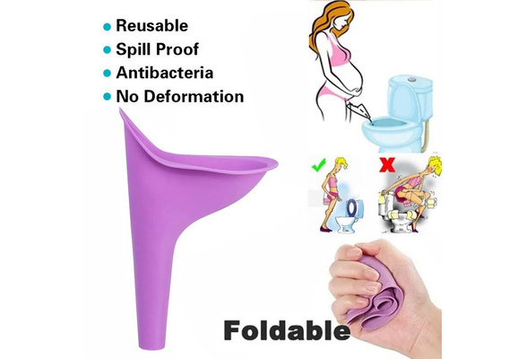 Female Urination Device, Female Urinal Silicone Funnel Urine Cups Portable  Urinal for Women Standing Up to Pee Funnel Reusable Women Pee Funnel,  Outdoor, Activities, Camping (Fuchsia) Purple