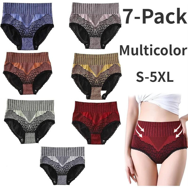 7-Pack Women's Shapewear Control Panties Bum Lifter Slips Tummy Abdomen High Waist Underwear