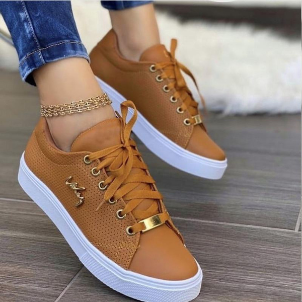 Vulcanized Shoes Women New 2023 Casual Sneakers Fashion Flat Lace Up Outdoor Walking Sport Plus Size 43 Zapatillas Mujer