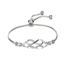Sterling, Charm Bracelet, braceletfemme, Infinity