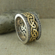 pinkyring, twotonering, Jewelry, gold