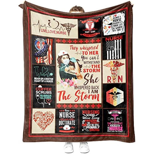 Nurse Blanket Nurse Gifts for Women RN Gifts Soft Throw Blankets for