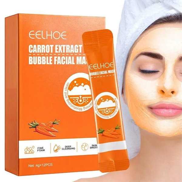 1/5 Box Carrot Bubble Cleansing Mask Collagen Moisturizing Mask