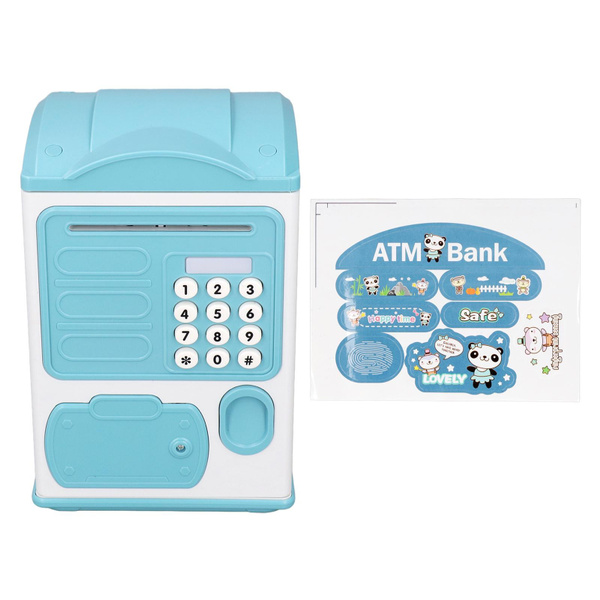 Kids money bank abs electronic password banks cash can auto scroll