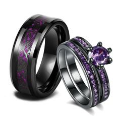 Couple Rings, Steel, coupleringsforhimandherset, DIAMOND