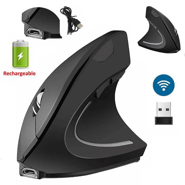 Vertical Ergonomic Gaming Mouse Wireless Rechargeable Gamer Mause