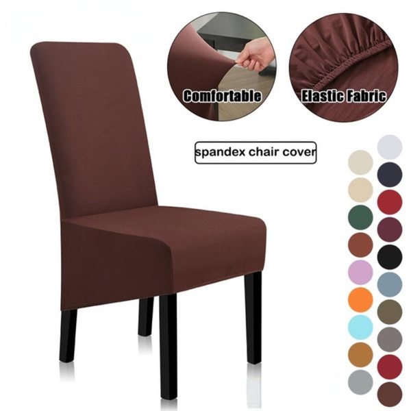 Plus Size Chair Covers Long Back Soild Color Chair Cover Chair Seat