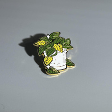 Plants, Fashion, metalenamelpin, Jewelry