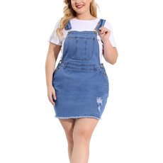 Blues, suspendersoverall, Plus Size, jumpsuitoverall