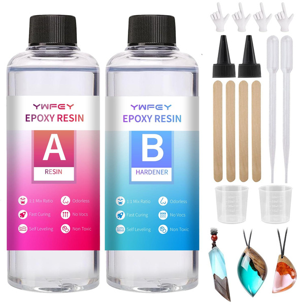 Epoxy Resin Kit for Resin Jewelry Making, Art, Craft, Riverbed - UV ...