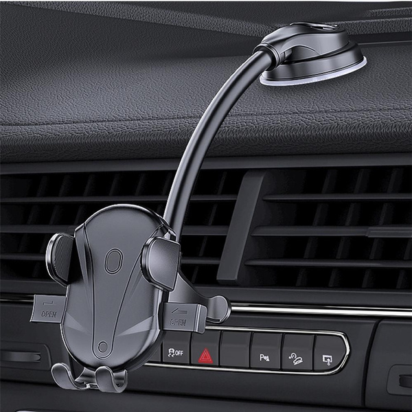 Adjustable Sucker Car Phone Holder Metal Hose Dashboard Cellphone ...