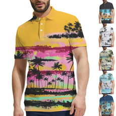 short sleeves, Fashion, Polo Shirts, Hawaiian