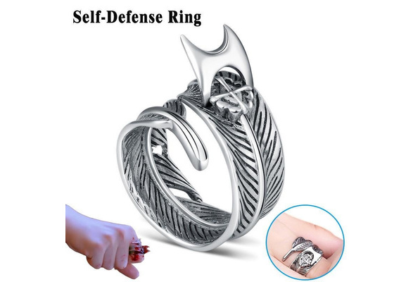 New Adjustable 925 Silver and Alloy Self-defense Ring Hidden