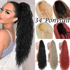 cornwavyponytail, clipinponytailhairextension, Hair Extensions & Wigs, ponytailhairextension