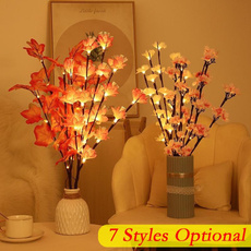 Decor, Flowers, leaf, fairylight