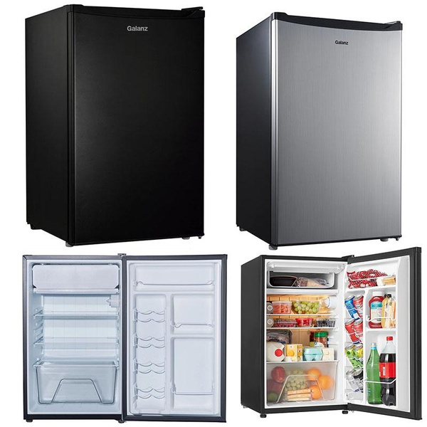 Galanz 4.3 Cu ft Single Door Mini Fridge, Black Estar Wish