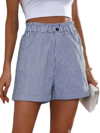 Brand New Women Fashion Shorts Summer Casual Pocket Striped Shorts | Wish