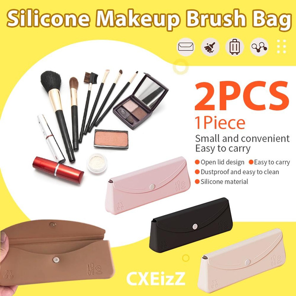 Silicone Travel Makeup Brush Holderfor Women Trendy Portable Soft