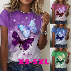 butterfly, Summer, Plus Size, Sleeve
