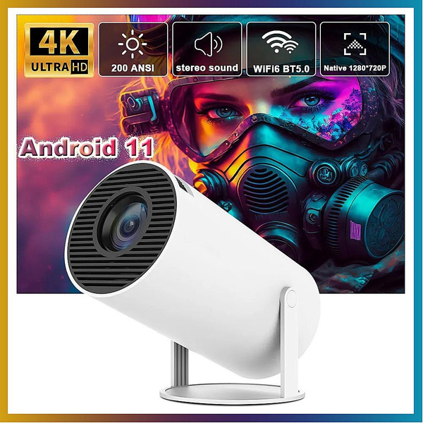 HY300 Smart Projector Android 11.0 MINI Portable 5G WIFI Home