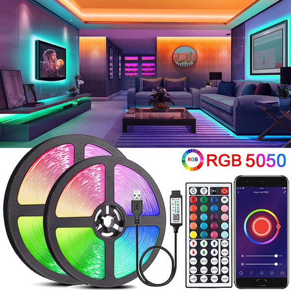 Led Strip Lights RGB 5050 Led Tape with Remote APP Control 5V USB ...