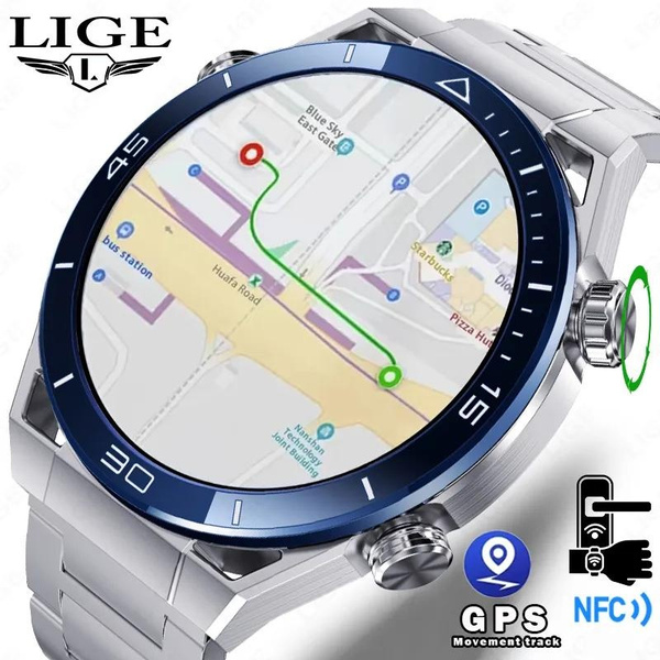 2023 LIGE GPS Smart Watches Men 1.5-inch 454*454 AMOLED HD Bluetooth Call  ECG+PPG Health Smartwatch 156 Sports Modes Bracelet NFC Compass AI  Assistant Function IP68 Waterproof Business Watch for Men Relogio Smartwatch