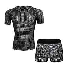 fishnetset, mensexyunderwear, Shirt, seethruunderwearmen