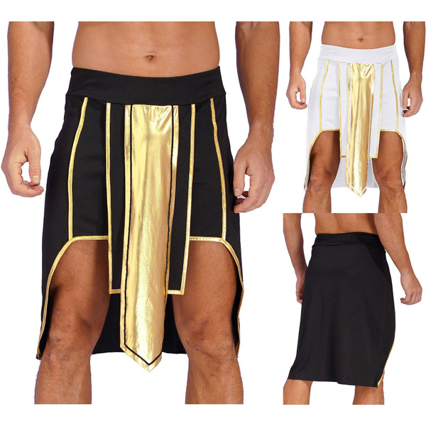 Men Ancient Egyptian RolePlaying Theme Party Costume Golden Ancient