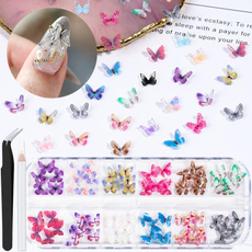 butterfly, bowknot, nailcharmsbox, Flowers