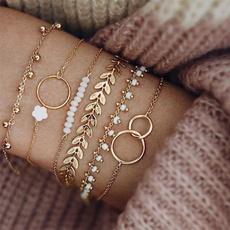 Charm Bracelet, golden, Tassels, Jewelry