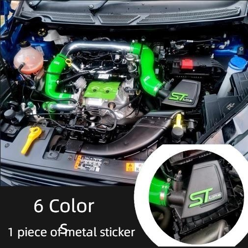 3D Auto Logo Aufkleber ST-Line - Selbstklebend Aus Zinklegierung Für Kühlergrill