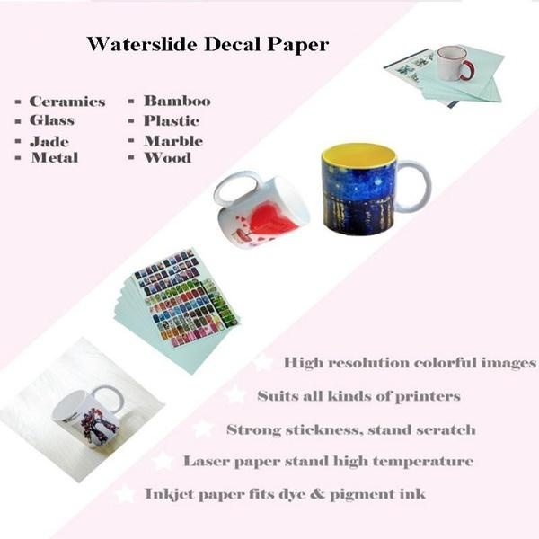 A4 Blue Background Clear Water Transfer Printing Paper Waterslide Decal