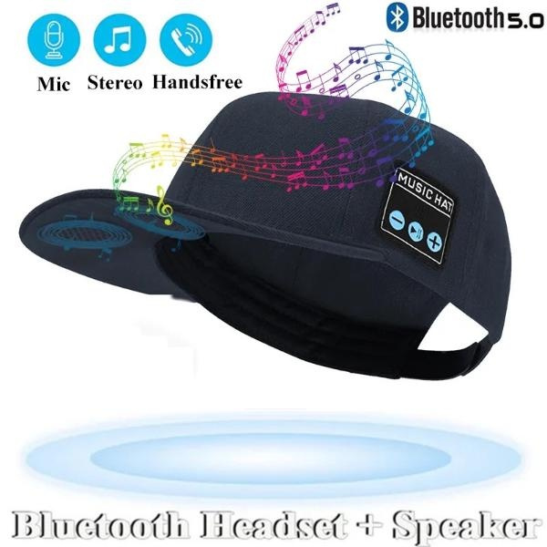 Casquette Bluetooth Avec Haut-Parleurs - Unisexe - Toile - Réglable