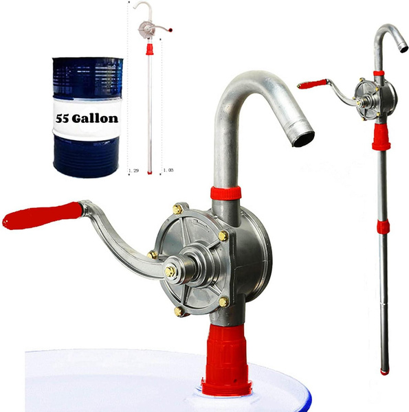 15 to 55 Gallon Drum Pump, Aluminum Barrel Pump, Rotary Hand Gasoline ...