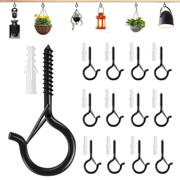 12PCS QHanger Stainless Steel Screw Hooks for String Light for String