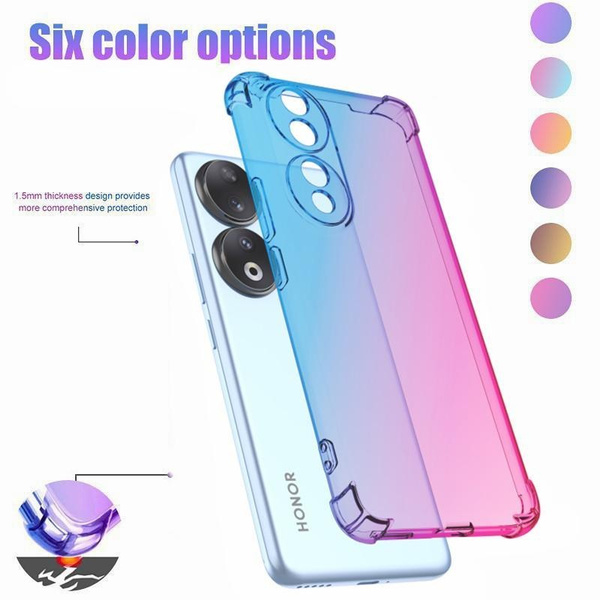Cover GOKEN Per Huawei Honor X7a – Custodia Silicone TPU Gradiente Colori Viola/Blu – Antishock E Antiscivolo