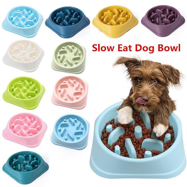 Pet Dog Slow Feeder Bowl Puppy Non Slip Puzzle Bowl Anti-Gulping