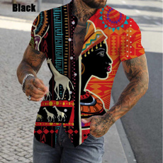 africanprint, Plus Size, beachshirt, Ethnic Style