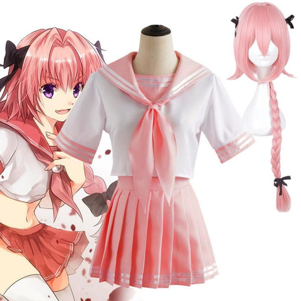 Anime Fate Apocrypha Astolfo Cosplay Costumes Japanese Student Girls
