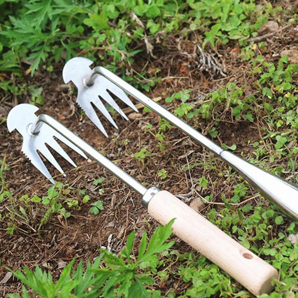 Weeding Sharp Tool Crack Weeder Hand Rake Sharp Tines Grass Rooting Weeding Tool for ...