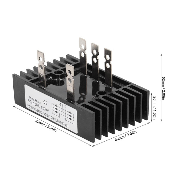 SQL100A High Power Bridge Rectifier Diode 3 Phase 100A 1200V Full