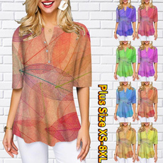 Summer, Plus Size, Shirt, Sleeve