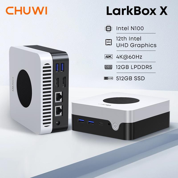 2023 New Arrival CHUWI LarkBox X Mini PC 512GB SSD 12GB RMA12th Gen Intel  Alder Lake N100 Processor Up to 3.4GH Windows 11 WIFI 6 Desktop Computers