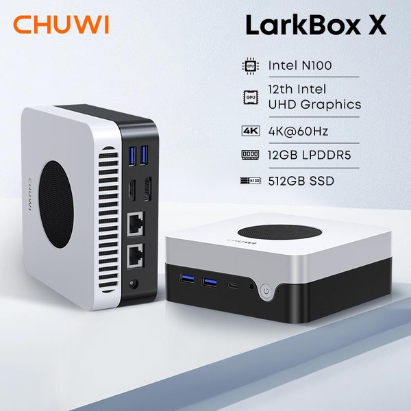 2023 New Arrival CHUWI LarkBox X Mini PC 512GB SSD 12GB RAM 12th Gen Intel  Alder Lake N100 Processor Up to 3.4GH Windows 11 WIFI 6 Desktop Computers