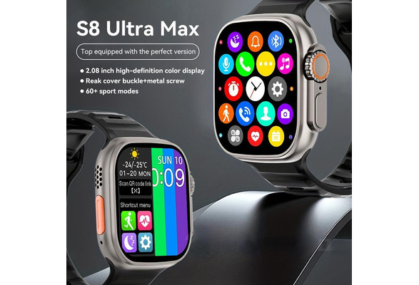 S8 Ultra max plus Smart Watch 49mm HD screen Waterproof IP68 Android iOS  NFC Bluetooth Calling Smart Watch