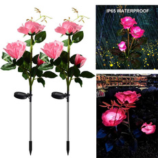 solarflowerlight, Outdoor, solarroselight, Home Decor